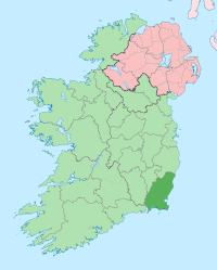 Map highlighting County Wexford