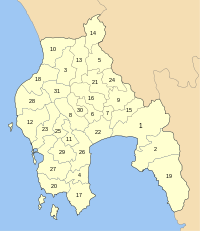 Location of Messenia Prefecture municipalities