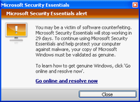 Microsoft Security Essentials Genuine Notification.PNG