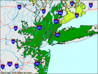 Map of New York Metropolitan Area