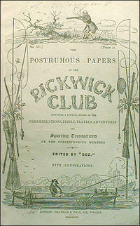 Original Pickwick cover issued in 1836