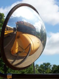 The crossview mirrors allow drivers to see pedestrians and objects close to the front corners of the bus and in front of the bumper.