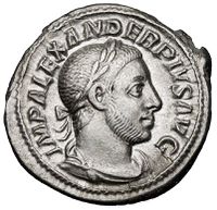 Alexander Severus coin, celebrating Artemis and the Flavian colony of Deultum.