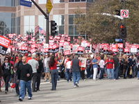 Wga rally - ave stars - crossing street.JPG