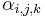 \  \alpha_{i,j,k} 