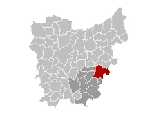 Location of Aalst in East Flanders