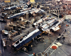 SR-71 on the assembly line at Lockheed Skunk Works