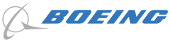 The contemporary logo integrates the Boeing logotype with a stylized version of the McDonnell Douglas symbol