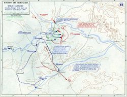 Another map of Europe, this time showing French units attacking the exposed Austrian flank from the southwest