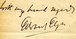 Elgar's signature