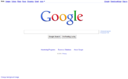 Google Search homepage