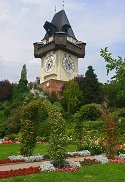 The Grazer Schloßberg Clock Tower.