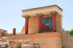 Ruins of the Minoan Palace in Knossos.