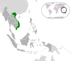 Location of �Vietnam��(green)in ASEAN��(dark grey)� —� [Legend]