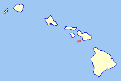 Map of Hawaii highlighting Kahoolawe.svg