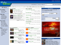 MobyGames website screenshot