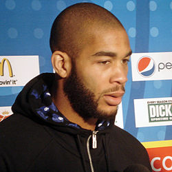 Oguchi Onyewu at media roundtable during World Cup 2010-06-17.JPG