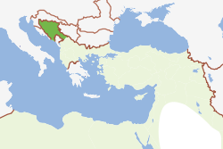 Location of Bosnia Vilayet