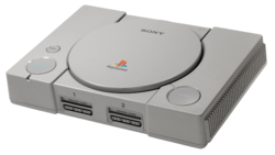 The original light grey PlayStation model.