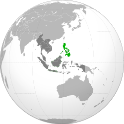 Location of �Philippines��(green)in ASEAN��(dark grey)� —� [Legend]