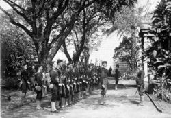 row of men with rifles