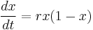 \frac{dx}{dt} = r x (1-x)