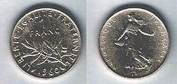 1 franc coin