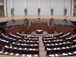 The Parliament of Finland sits in the Parliament House in Helsinki