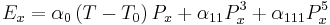 
E_x=\alpha_0\left(T-T_0\right)P_x+\alpha_{11}P_x^3+\alpha_{111}P_x^5
