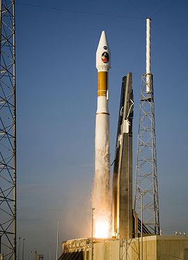 Launch of the Mars Reconnaissance Orbiter, 11:43:00 am GMT August 12, 2005 on the first Atlas V rocket used by NASA. The rocket is in the 401 configuration.