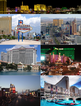 Composite image of the Los Vegas Strip