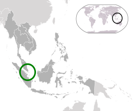 Location of �Singapore��(green)