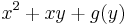 x^2 + xy + g(y)