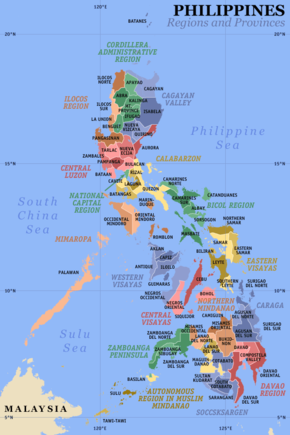 Map of the Philippines.