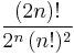 \frac{(2n)!}{2^n\,(n!)^2}\,