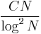 \frac{CN}{\log^2{N}}
