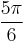 \frac{5\pi}6