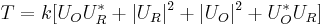 T=k[U_O U_R^*+|U_R|^2+|U_O|^2+ U_O^*U_R]