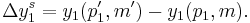 \Delta y_1^s = y_1(p_1', m') - y_1(p_1,m).