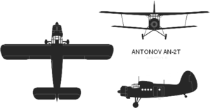 Orthographically projected diagram of the Antonov An-2T