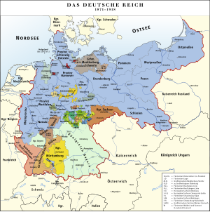 Map of the German Empire