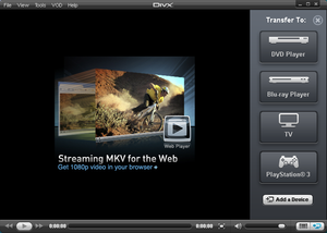 DivX Plus Player interface