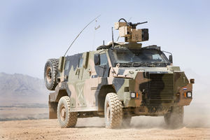 A Dutch Bushmaster fitted with a remote weapons station in 2008