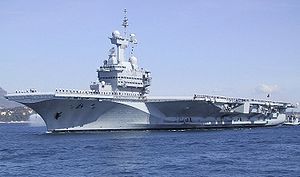 The Charles De Gaulle nuclear-powered aircraft carrier