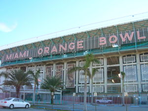 Orange Bowl, outside of west endzone