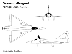 3-view of Mirage 2000 C/RDI