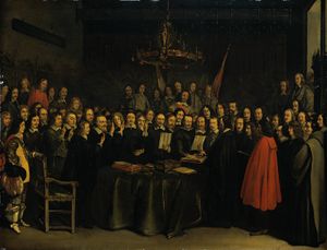 The Ratification of the Treaty of Munster, Gerard Ter Borch (1648).jpg