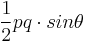 \frac{1}{2}p q \cdot sin \theta