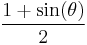 \frac{1 + \sin (\theta)}{2}