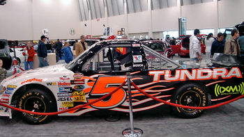 A typical NASCAR-specific truck, in this case Mike Skinner's 2006 Toyota Tundra